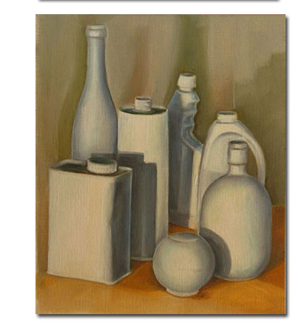 hommage à Morandi, études de bouteilles