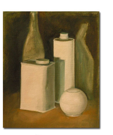 hommage à Morandi, études de bouteilles